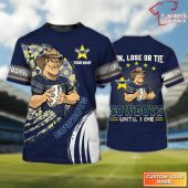 North Queensland Cowboys T-Shirt Hoodie Zipper Hoodie for men and women Win Lose Or Tie Cowboys Until I Die Personalized Name