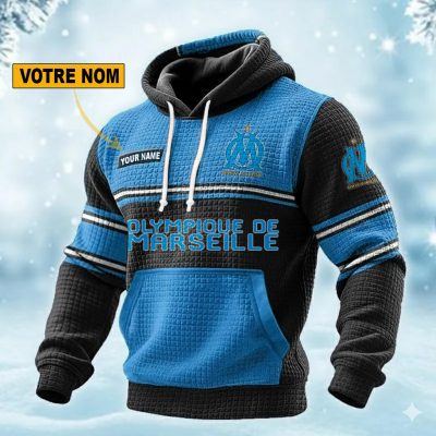Olympique de Marseille Personalized waffle knit hoodie