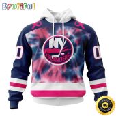 Personalized NHL New York Islanders All Over Print 3D Hoodie Special Pink October Fight Breast Cancer Gift For Man And Women