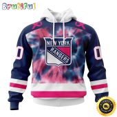 Personalized NHL New York Rangers All Over Print 3D Hoodie Special Pink October Fight Breast Cancer Gift For Man And Women