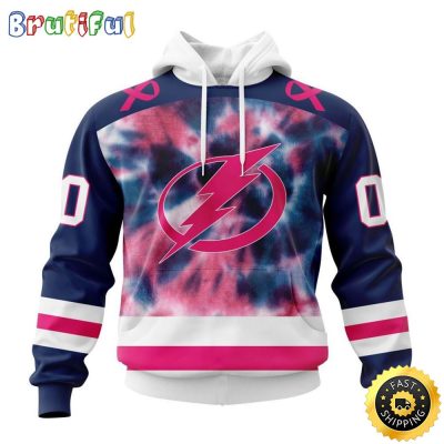 Personalized NHL Tampa Bay Lightning All Over Print 3D Hoodie Special Pink October Fight Breast Cancer Gift For Man And Women