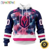 Personalized NHL Vegas Golden Knights All Over Print 3D Hoodie Special Pink October Fight Breast Cancer Gift For Man And Women