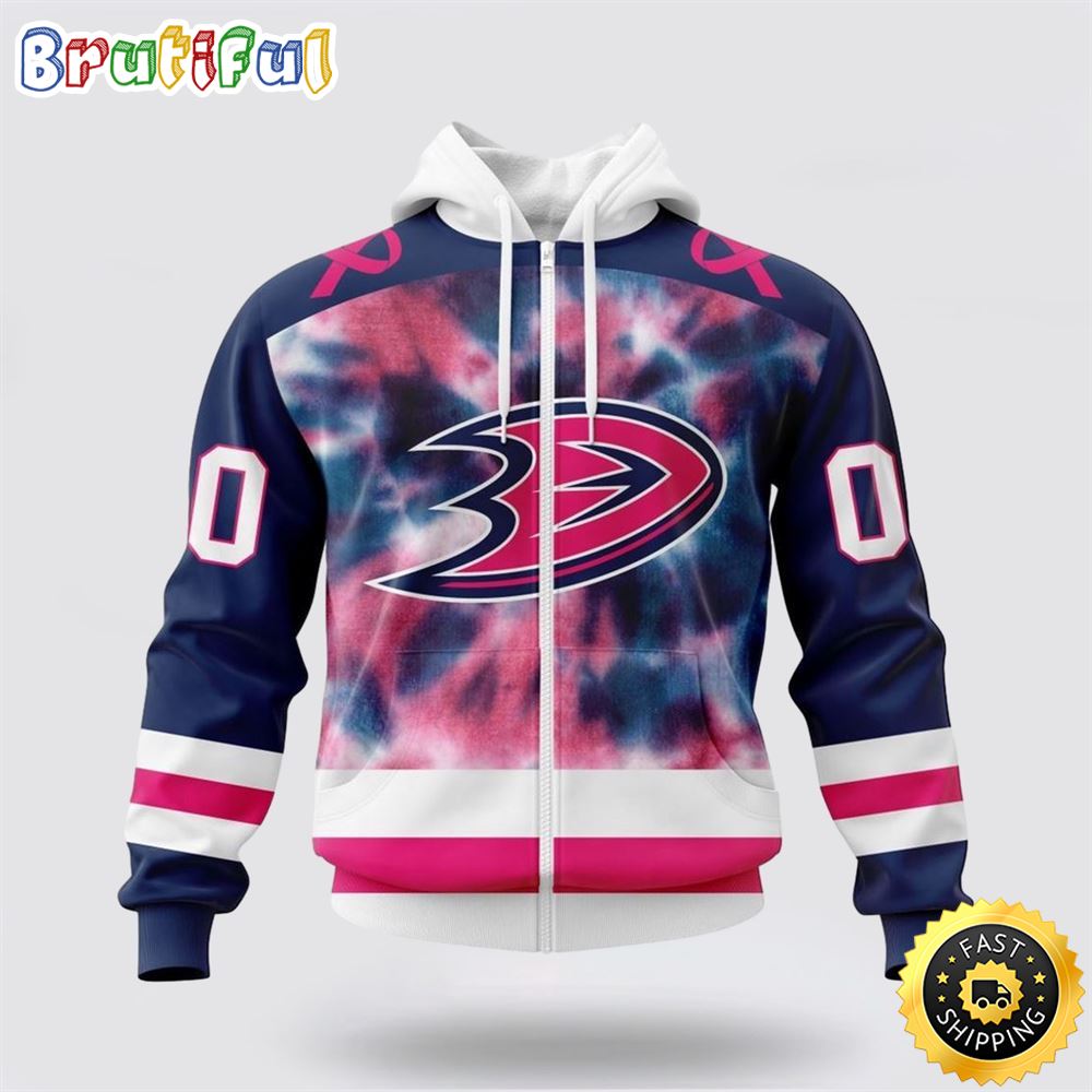 Personalized NHL Anaheim Ducks All Over Print Zip Hoodie 3D Special Pink October Fight Breast Cancer Gift For Man And Women Personalized NHL Anaheim Ducks All Over Print Zip Hoodie 3D Special Pink October Fight Breast Cancer Gift For Man And Women