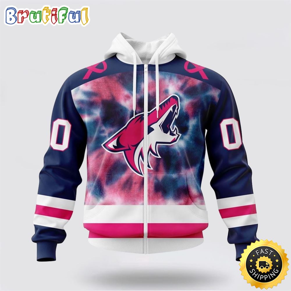 Personalized NHL Arizona Coyotes All Over Print Zip Hoodie 3D Special Pink October Fight Breast Cancer Gift For Man And Women Personalized NHL Arizona Coyotes All Over Print Zip Hoodie 3D Special Pink October Fight Breast Cancer Gift For Man And Women