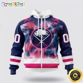 Personalized NHL Buffalo Sabres All Over Print Zip Hoodie 3D Special Pink October Fight Breast Cancer Gift For Man And Women