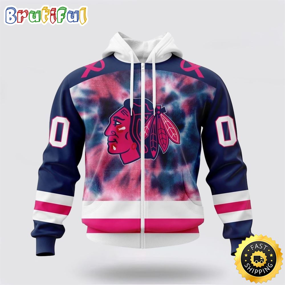 Personalized NHL Chicago Blackhawks All Over Print Zip Hoodie 3D Special Pink October Fight Breast Cancer Gift For Man And Women Personalized NHL Chicago Blackhawks All Over Print Zip Hoodie 3D Special Pink October Fight Breast Cancer Gift For Man And Women