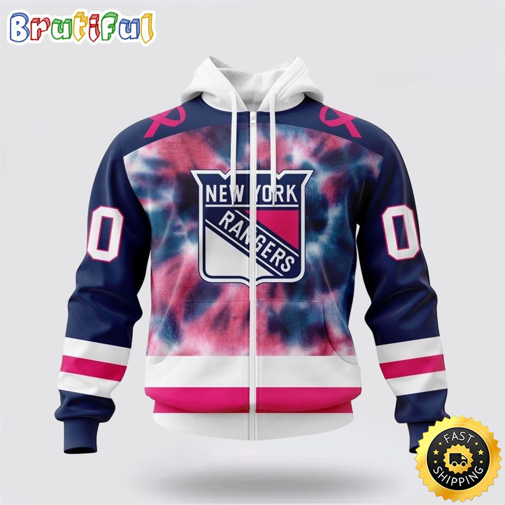 Personalized NHL New York Rangers All Over Print Zip Hoodie 3D Special Pink October Fight Breast Cancer Gift For Man And Women Personalized NHL New York Rangers All Over Print Zip Hoodie 3D Special Pink October Fight Breast Cancer Gift For Man And Women