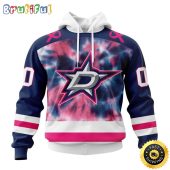 Personalized NHL Dallas Stars All Over Print 3D Hoodie Special Pink October Fight Breast Cancer Gift For Man And Women