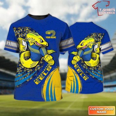 Parramatta Eels Personalized Name 3D T-Shirt Hoodie Zipper Hoodie for men and women Gift For Nrl Fan