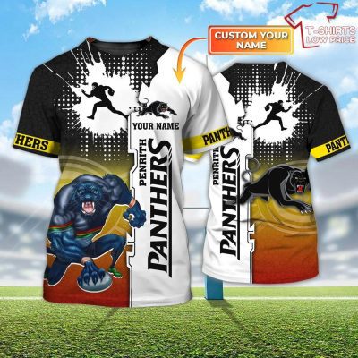 Penrith Panthers Nrl Personalized Name 3D T-Shirt Hoodie Zipper Hoodie for men and women