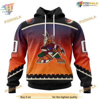 Personalize Gradient NHL Concept Arizona Coyotes Hoodie 3D, Arizona Coyotes 3D Merch