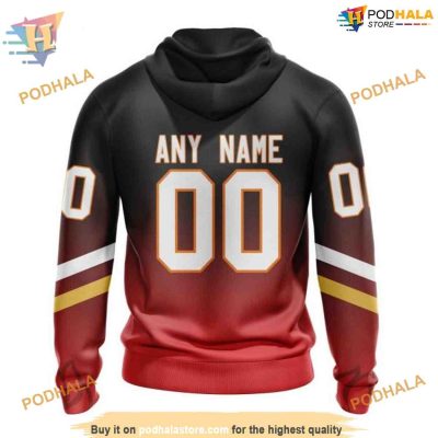 Personalize New Gradient Series Concept NHL Calgary Flames Hoodie 3D