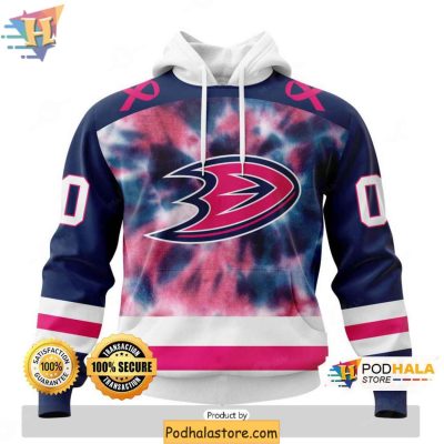 Personalized Anaheim Ducks 3D Hoodie NHL Team Support Breast Cancer Wear