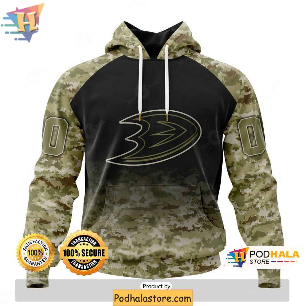 Personalized Anaheim Ducks Camo Design 3D Hoodie Veterans Day Gift Personalized Anaheim Ducks Camo Design 3D Hoodie Veterans Day Gift