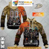 Personalized Anaheim Ducks KISS Band 3D Hoodie Custom Name and Number