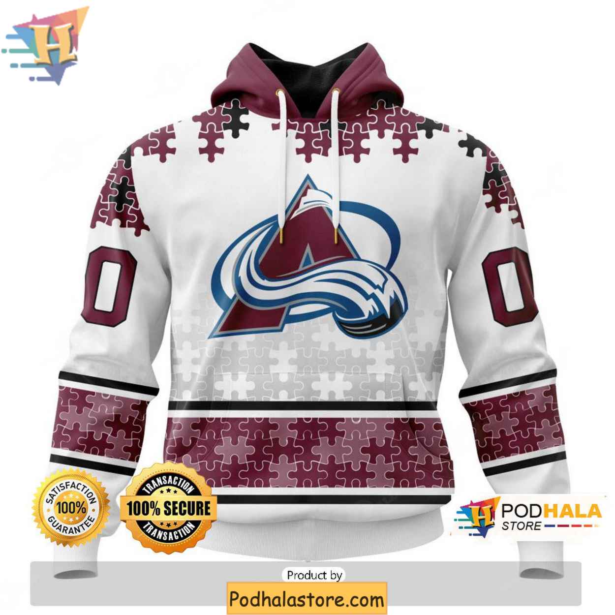 Personalized Colorado Avalanche 3D Hoodie, Autism Awareness Design Apparel Personalized Colorado Avalanche 3D Hoodie, Autism Awareness Design Apparel