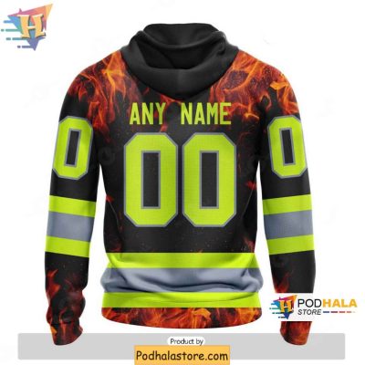 Personalized Colorado Avalanche 3D Hoodie Honoring Firefighters, Unique NHL Apparel