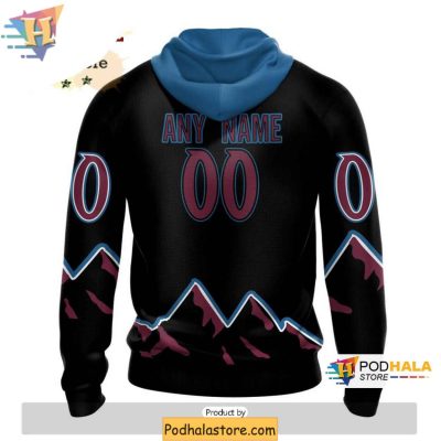 Personalized Colorado Avalanche Hoodie, NHL Team 3D Blackout Design