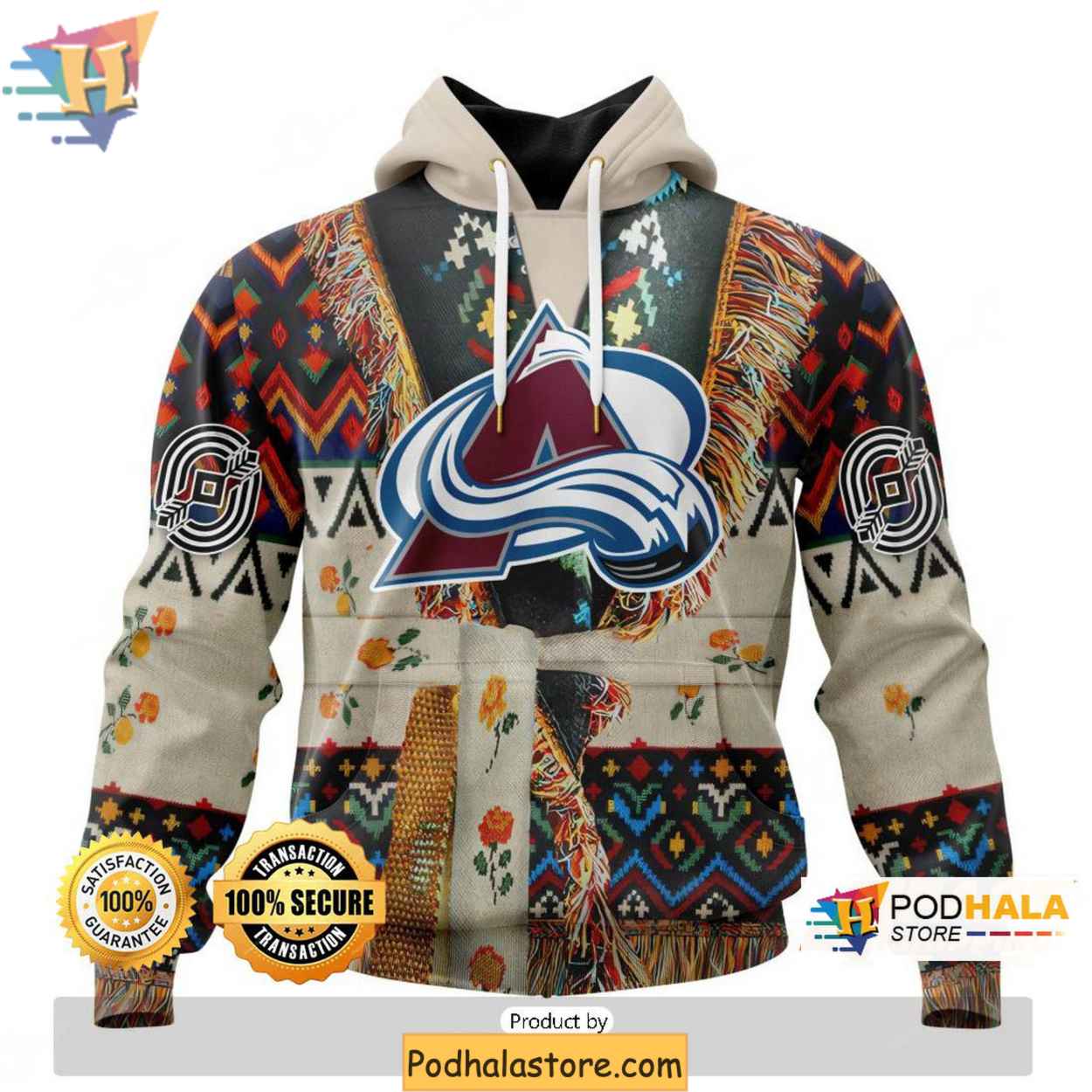 Personalized Colorado Avalanche Hoodie, Native-Inspired 3D NHL Apparel Personalized Colorado Avalanche Hoodie, Native-Inspired 3D NHL Apparel