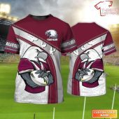 Personalized Manly Warringah Sea Eagles 3D T-Shirt Hoodie Zipper Hoodie for men and women, Gift For Nrl Fan