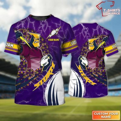 Personalized Melbourne Storm 3D T-Shirt Hoodie Zipper Hoodie for men and women, Gift For Nrl Fan