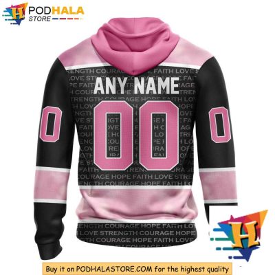 Personalized NHL Anaheim Ducks 3D Hoodie Breast Cancer Awareness Gift