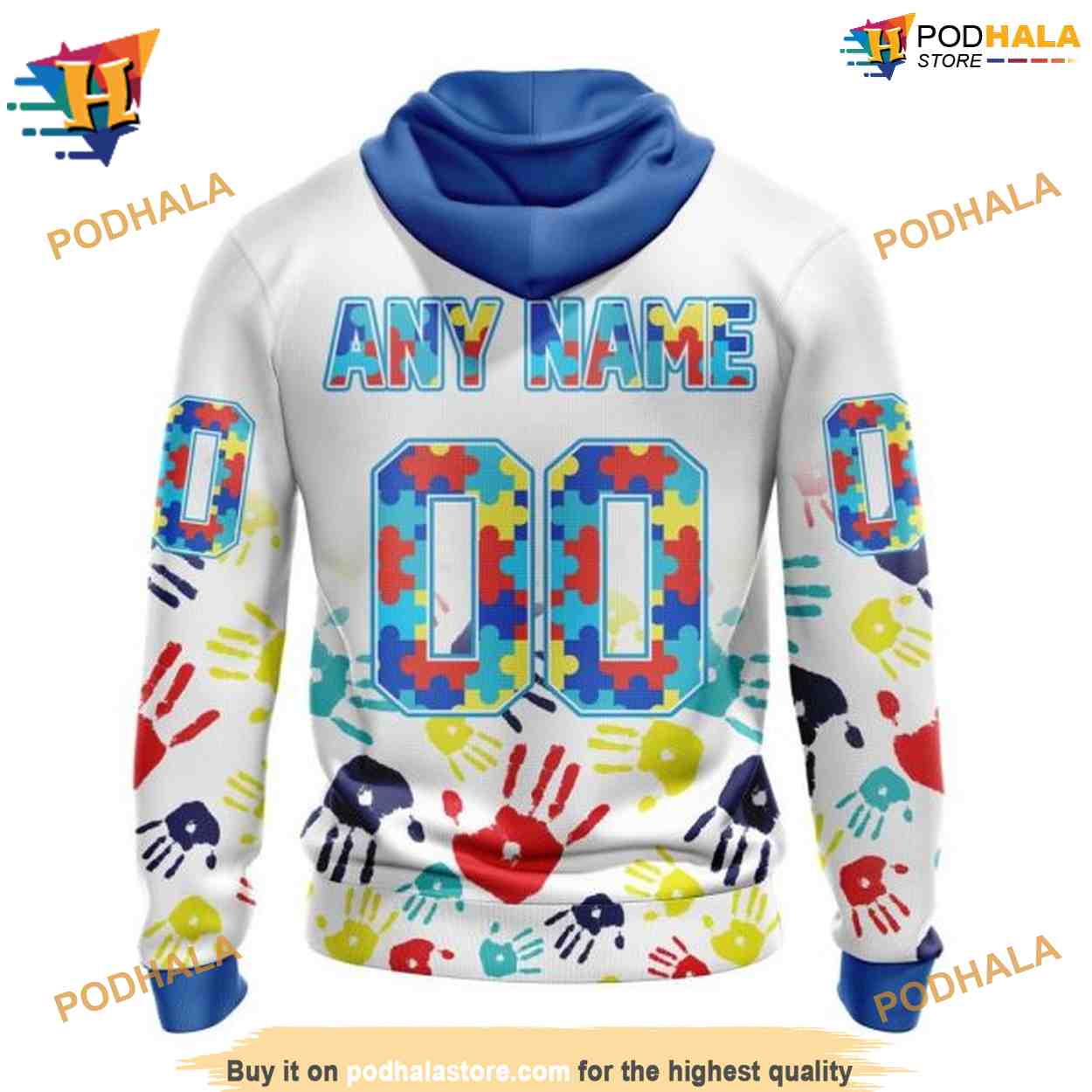 Personalized NHL Autism Awareness Design Mighty Ducks Hoodie 3D Personalized NHL Autism Awareness Design Mighty Ducks Hoodie 3D