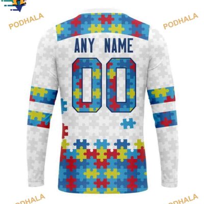 Personalized NHL Autism Awareness Mighty Ducks Hoodie 3D Design