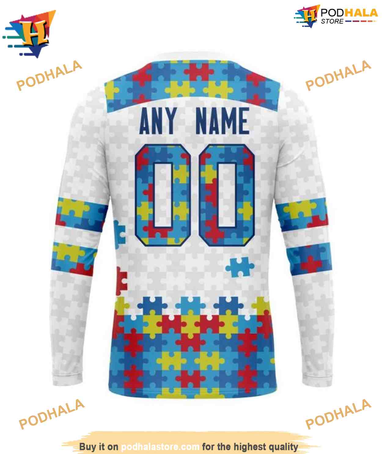Personalized NHL Autism Awareness Mighty Ducks Hoodie 3D Design Personalized NHL Autism Awareness Mighty Ducks Hoodie 3D Design