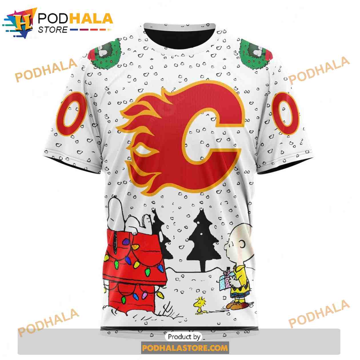 Personalized NHL Calgary Flames Peanuts Snoopy Design Shirt 3D Hoodie Personalized NHL Calgary Flames Peanuts Snoopy Design Shirt 3D Hoodie