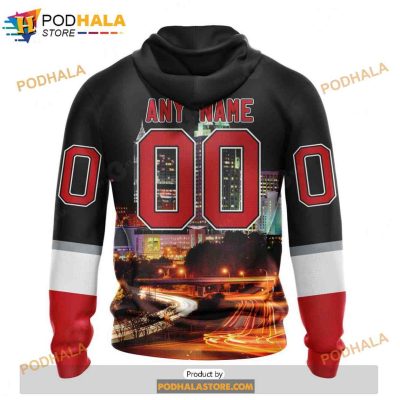 Personalized NHL Carolina Hurricanes Design With Downtown Skyline Shirt 3D Hoodie