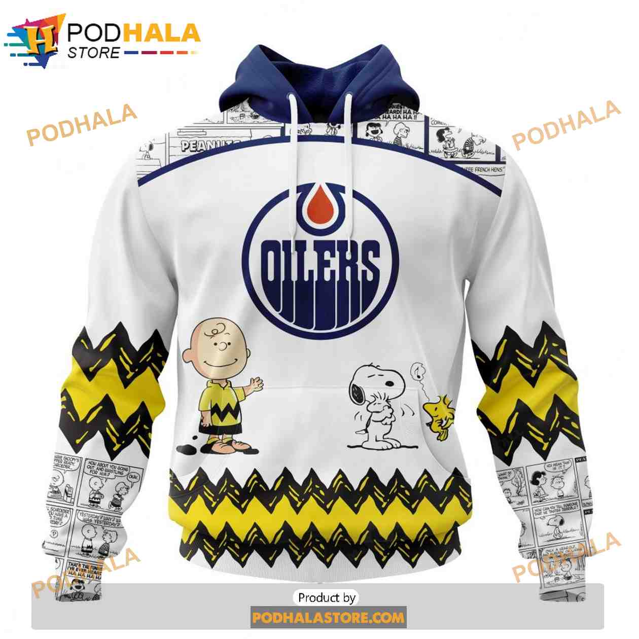 Personalized NHL Edmonton Oilers Peanuts Snoopy Design Shirt 3D Hoodie Gift Personalized NHL Edmonton Oilers Peanuts Snoopy Design Shirt 3D Hoodie Gift