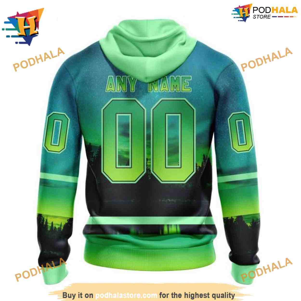 Personalized NHL Northern Light Design Anaheim Ducks Apparel Hoodie 3D Personalized NHL Northern Light Design Anaheim Ducks Apparel Hoodie 3D