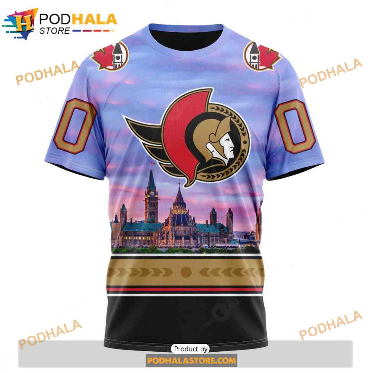 Personalized NHL Ottawa Senators Design With Parliament Hill Shirt 3D Hoodie Personalized NHL Ottawa Senators Design With Parliament Hill Shirt 3D Hoodie