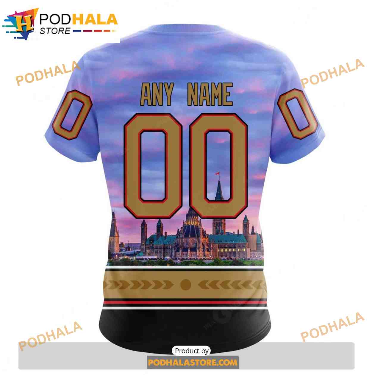 Personalized NHL Ottawa Senators Design With Parliament Hill Shirt 3D Hoodie Personalized NHL Ottawa Senators Design With Parliament Hill Shirt 3D Hoodie