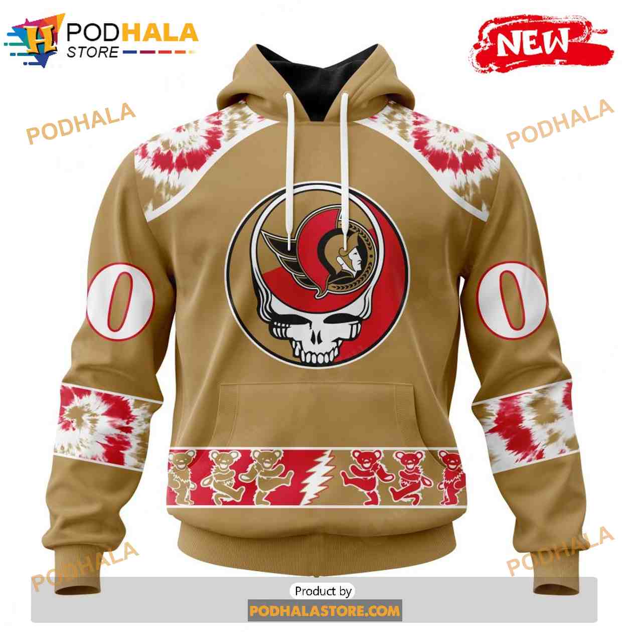 Personalized NHL Ottawa Senators Grateful Dead Design Shirt 3D Hoodie Personalized NHL Ottawa Senators Grateful Dead Design Shirt 3D Hoodie