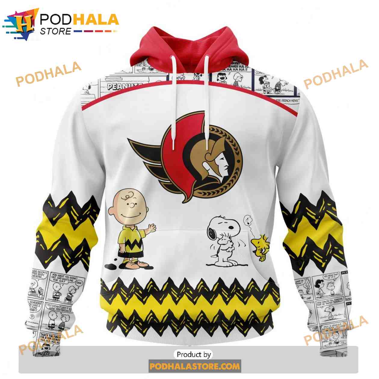 Personalized NHL Ottawa Senators Peanuts Snoopy Design Shirt 3D Hoodie Personalized NHL Ottawa Senators Peanuts Snoopy Design Shirt 3D Hoodie