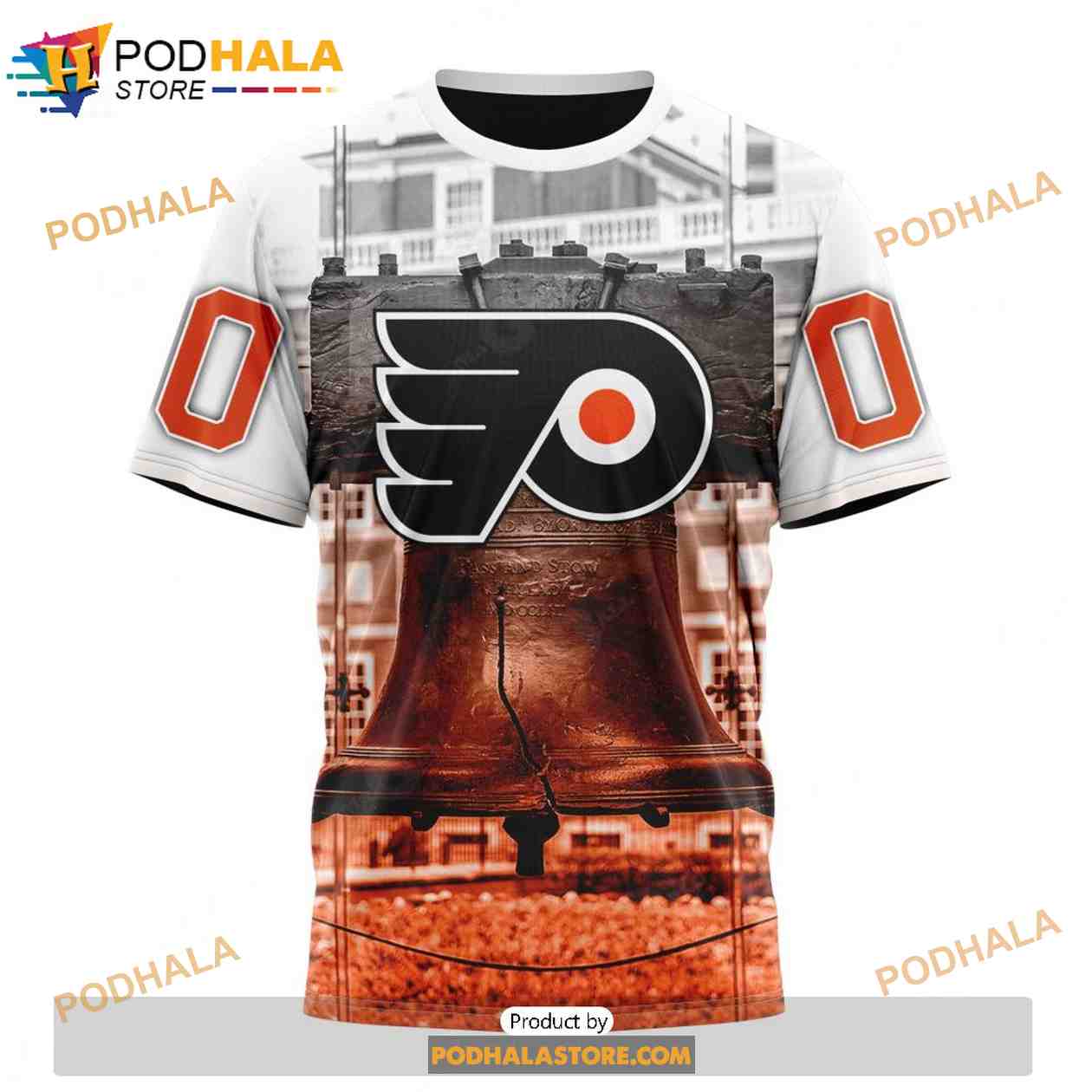 Personalized NHL Philadelphia Flyers Design With The Liberty Bell Shirt 3D Hoodie Personalized NHL Philadelphia Flyers Design With The Liberty Bell Shirt 3D Hoodie
