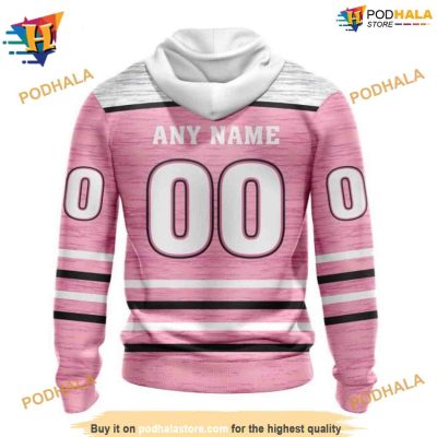 Personalized NHL Pink Fight Breast Cancer Ducks Hockey Apparel Hoodie 3D