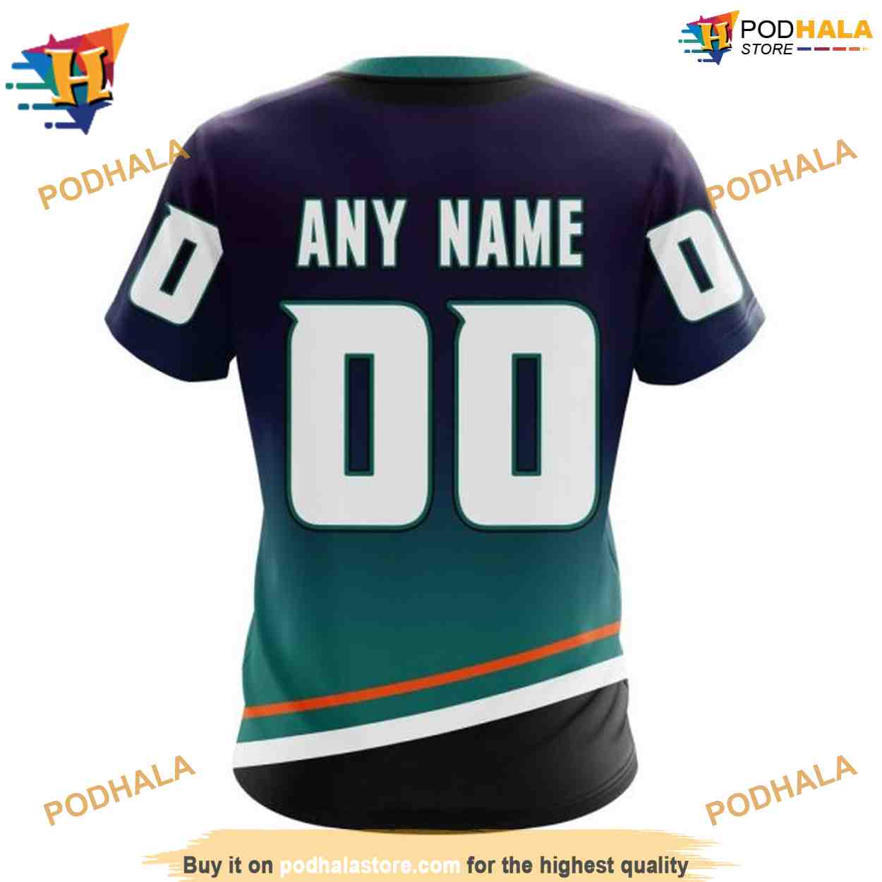 Personalized NHL Retro Gradient Design Mighty Ducks Hoodie 3D Edition Personalized NHL Retro Gradient Design Mighty Ducks Hoodie 3D Edition
