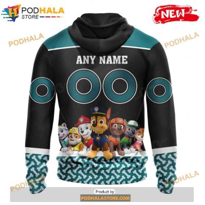 Personalized NHL San Jose Sharks Paw Patrol Design Shirt 3D Hoodie