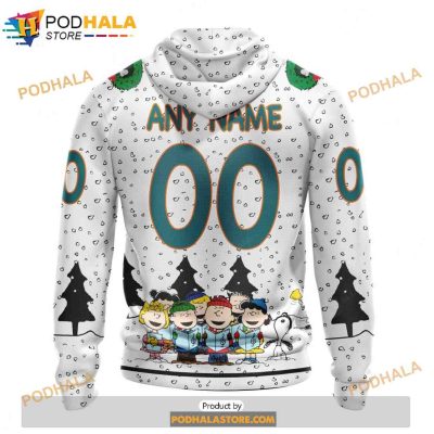 Personalized NHL San Jose Sharks Peanuts Snoopy Design Shirt 3D Hoodie