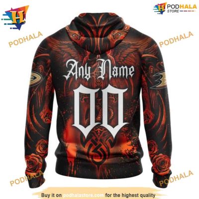 Personalized NHL Skull Art Design Unique Anaheim Ducks Hoodie 3D