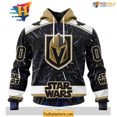 Personalized NHL Vegas Golden Knights 3D Hoodie, Star Wars Special Design Apparel