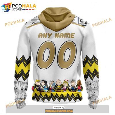 Personalized NHL Vegas Golden Knights Peanuts Snoopy Design Shirt 3D Hoodie