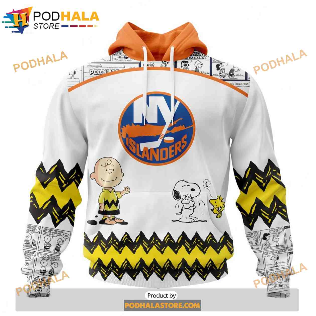 Personalized NHL New York Islanders Peanuts Snoopy Design Shirt 3D Hoodie Gift Personalized NHL New York Islanders Peanuts Snoopy Design Shirt 3D Hoodie Gift