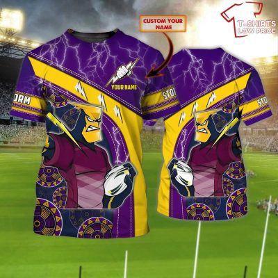 Personalized Name Melbourne Storm 3D T-Shirt Hoodie Zipper Hoodie for men and women, Gift For Nrl Fan