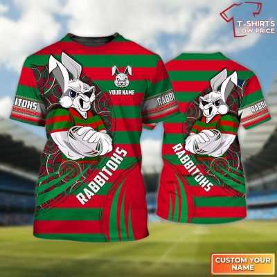 Personalized Name South Sydney Rabbitohs 3D T-Shirt Hoodie Zipper Hoodie for men and women, Gift For Nrl Fan