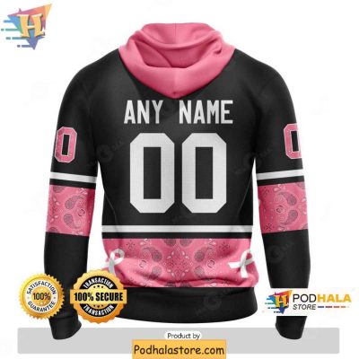 Personalized New Jersey Devils 3D Hoodie for Breast Cancer Awareness