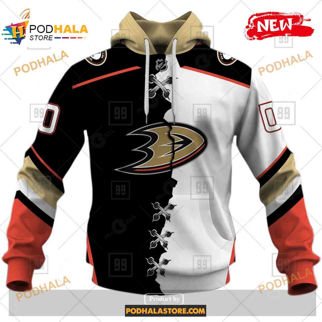 Personalized NHL Anaheim Ducks Mix Color Jersey 2023 Hoodie 3D Personalized NHL Anaheim Ducks Mix Color Jersey 2023 Hoodie 3D